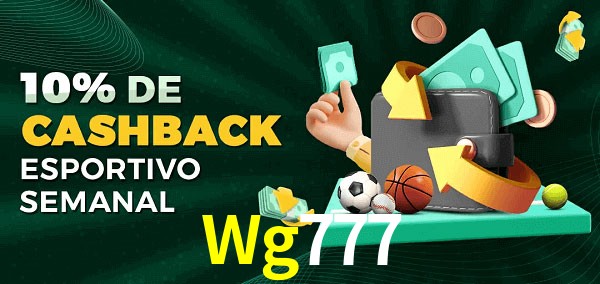 10% de bônus de cashback na Wg777