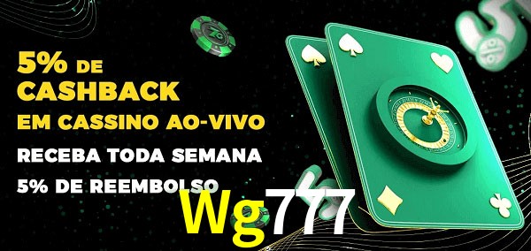 Promoções do cassino ao Vivo Wg777